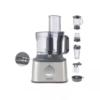 Robot de cozinha Kenwood MultiPro Compact+ FDM316SS — 800 W, tigela de 2 L, cinzento, balança integrada