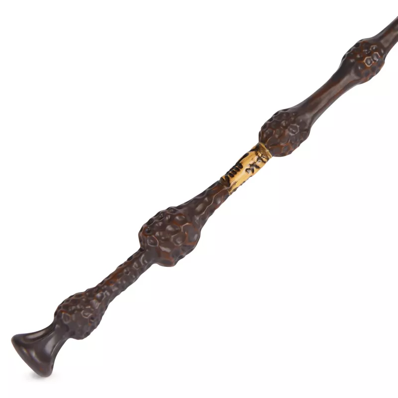 Spin Master Wizarding World Harry Potter varinha autêntica de Alvo Dumbledore com suporte de Hogwarts, para jogos de papéis, de plástico, a partir dos 14 anos