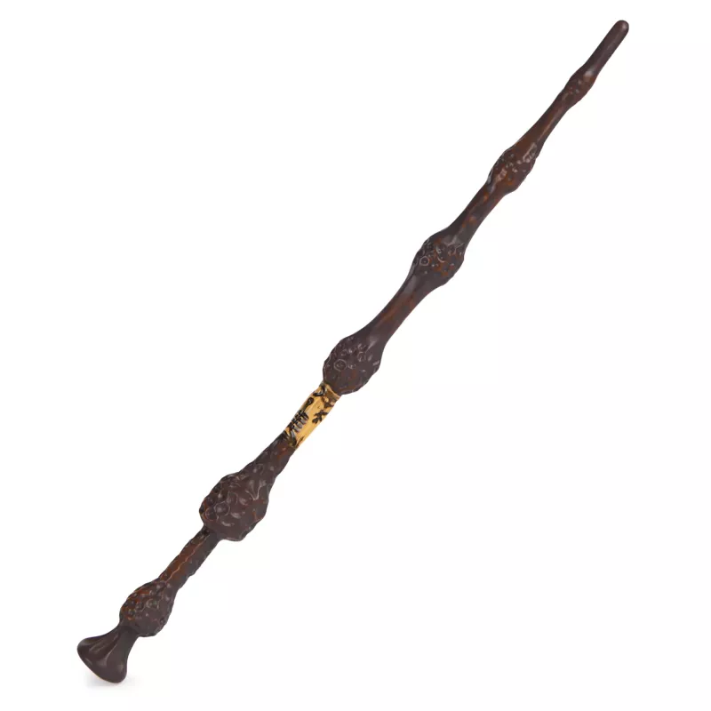 Spin Master Wizarding World Harry Potter varinha autêntica de Alvo Dumbledore com suporte de Hogwarts, para jogos de papéis, de plástico, a partir dos 14 anos