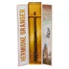 Wizarding World Harry Potter, varinha mágica de colecionador Hermione Granger de 12 polegadas com suporte e ícone em metal fundido, criaturas mágicas, acessório de disfarce