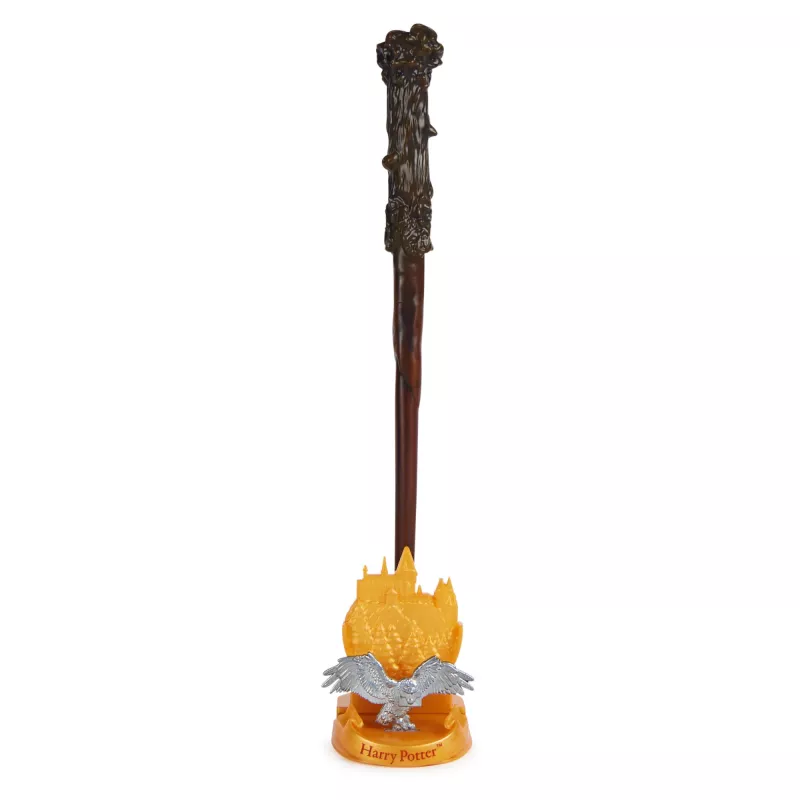 Wizarding World Harry Potter, varinha mágica de colecionador Harry Potter de 12 polegadas com suporte e ícone em metal fundido, criaturas mágicas, acessório para disfarces