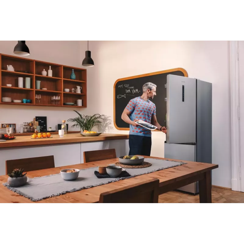 Gorenje NRK619CAXL4 frigorífico combinado de instalação livre, 304 l (207 l + 97 l), 186 cm, classe energética C, SN-T, cinzento