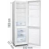 Combinado de frigorífico e congelador Gorenje RK418DPW4 BE, 269 L, N-ST, 39 dB, 3,2 kg/24h, D, branco