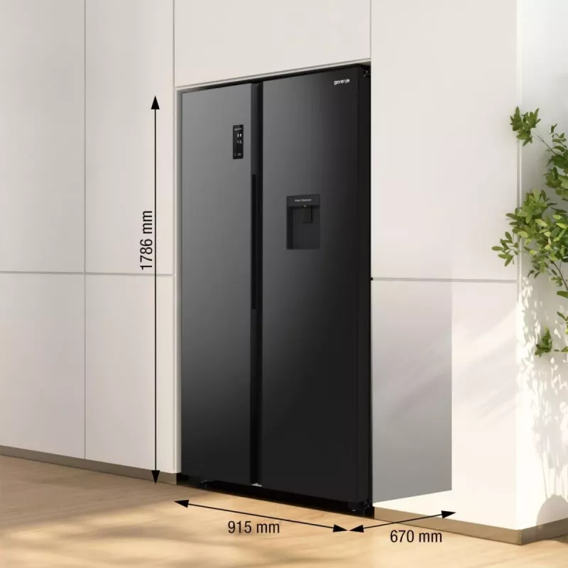 Gorenje NRR9185EABXLWD frigorífico Side-by-Side, 547 l (355 l + 192 l), ConvertActive, classe energética E, aço inoxidável escuro