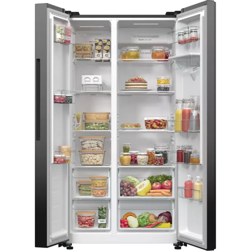 Gorenje NRR9185EABXLWD frigorífico Side-by-Side, 547 l (355 l + 192 l), ConvertActive, classe energética E, aço inoxidável escuro