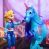Figura de brincar Spin Master Unicorn Academy Isabel com crina e cauda verdadeiras e escova