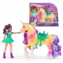 Conjunto de mini bonecas Usorteret Unicorn Academy Ava & Leaf Power of Friendship com sela translúcida e 2 acessórios, 168 mm, plástico