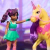 Spin Master Unicorn Academy conjunto de figuras Ava e unicórnio Leaf com crina e cauda verdadeiras e escova, a partir dos 4 anos