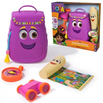 Spin Master Dora My Adventure mochila com mapa retrátil, binóculos de brincar e bússola – multicolor, a partir dos 3 anos