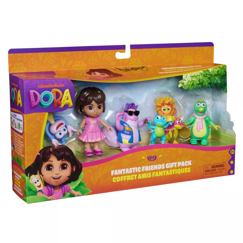 Dora, Fantastic Friends pacote de presente com Dora, Boots, Tico, Isa e o Fiesta Trio, figuras de brincar, brinquedo para meninas e meninos a partir dos 3 anos