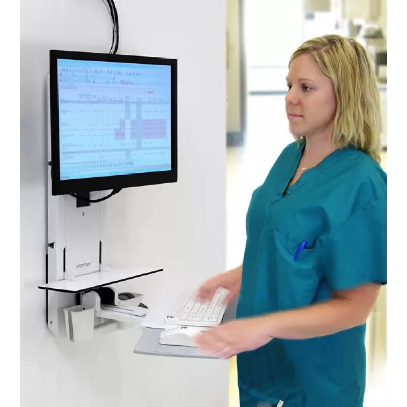 ERGOTRON Styleview elevador vertical sentado-em pé quarto de paciente (branco)