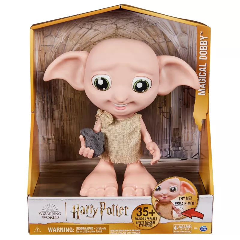 Brinquedo interativo Wizarding World Harry Potter Dobby função de fala AAA multicolor