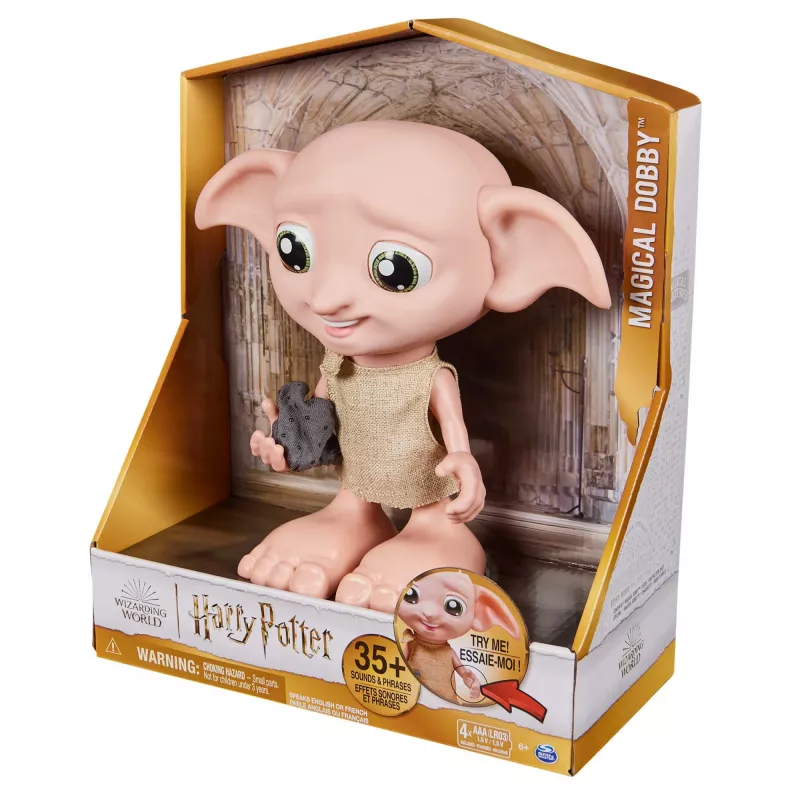 Brinquedo interativo Wizarding World Harry Potter Dobby função de fala AAA multicolor