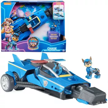 Carro de polícia PAW Patrol Chase’s Mighty Transforming Cruiser com luzes e sons