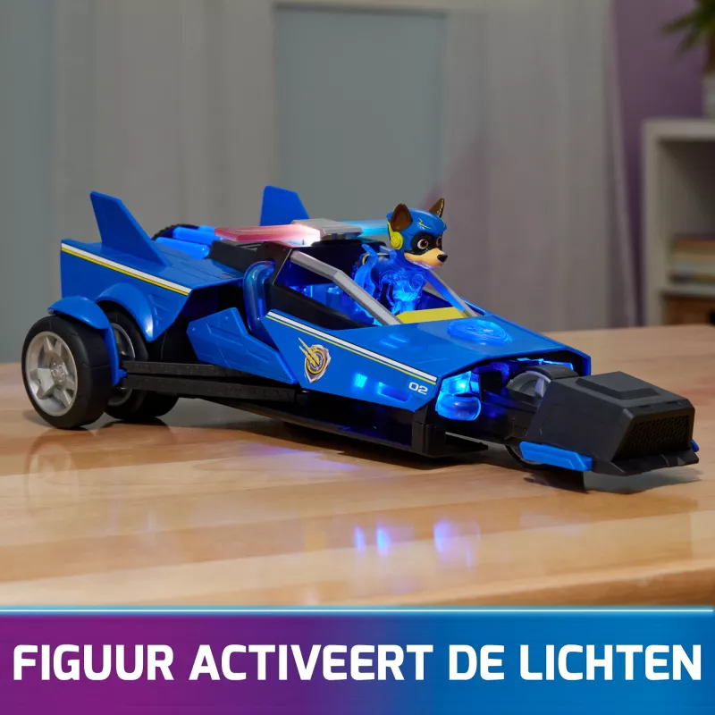 Carro de polícia PAW Patrol Chase’s Mighty Transforming Cruiser com luzes e sons