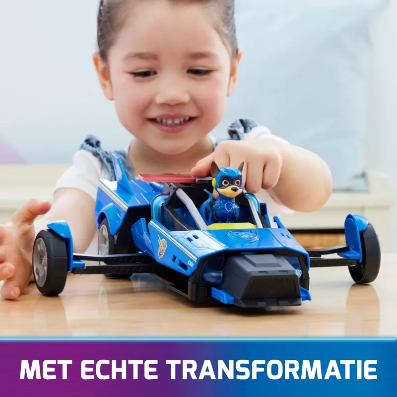 Carro de polícia PAW Patrol Chase’s Mighty Transforming Cruiser com luzes e sons