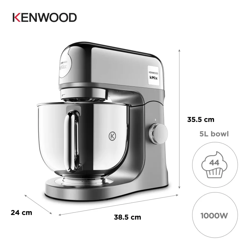 Robot de cozinha Kenwood kMix Special Edition KMX760ACH — 1000 W, cromado, taça de aço inoxidável