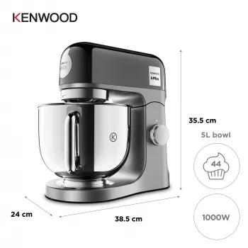 Robot de cozinha Kenwood kMix Special Edition 1000 W 5 L preto, cromado