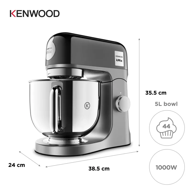 Robot de cozinha Kenwood kMix Special Edition 1000 W 5 L preto, cromado
