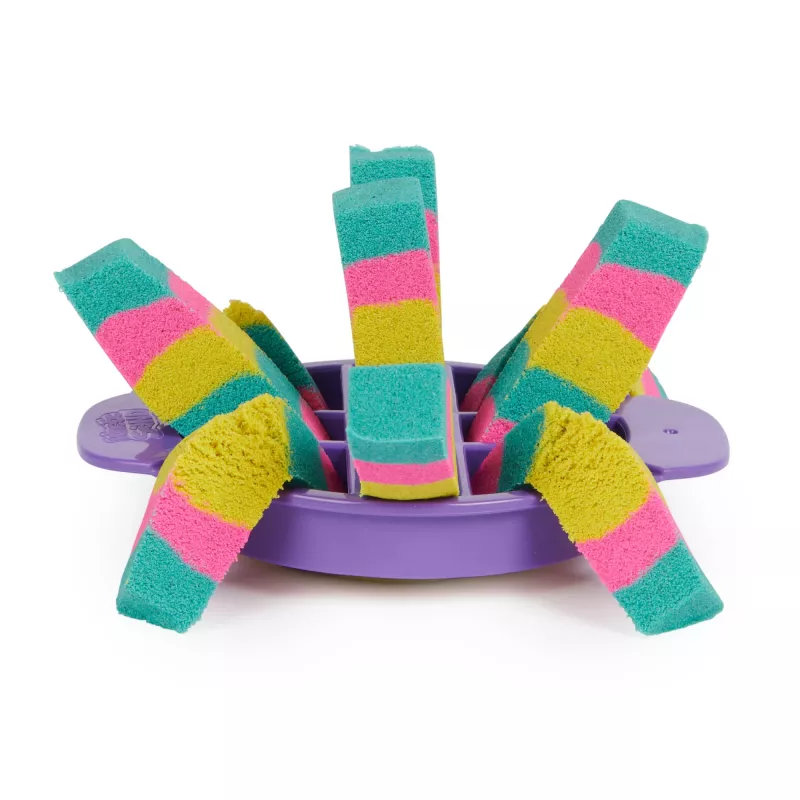 Kinetic Sand, conjunto Ultimate Sandisfying com 2lbs de areia de brincar (rosa, amarelo e turquesa), 10 ferramentas e moldes, brinquedo sensorial para crianças a partir dos 7 anos