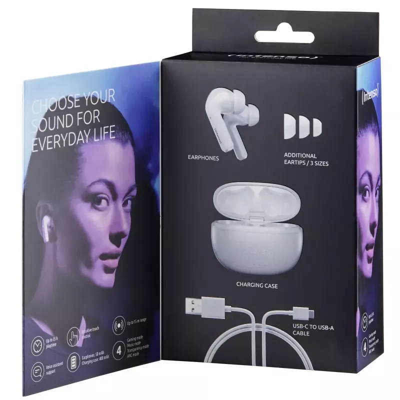 Auscultadores Intenso branco Buds T302A