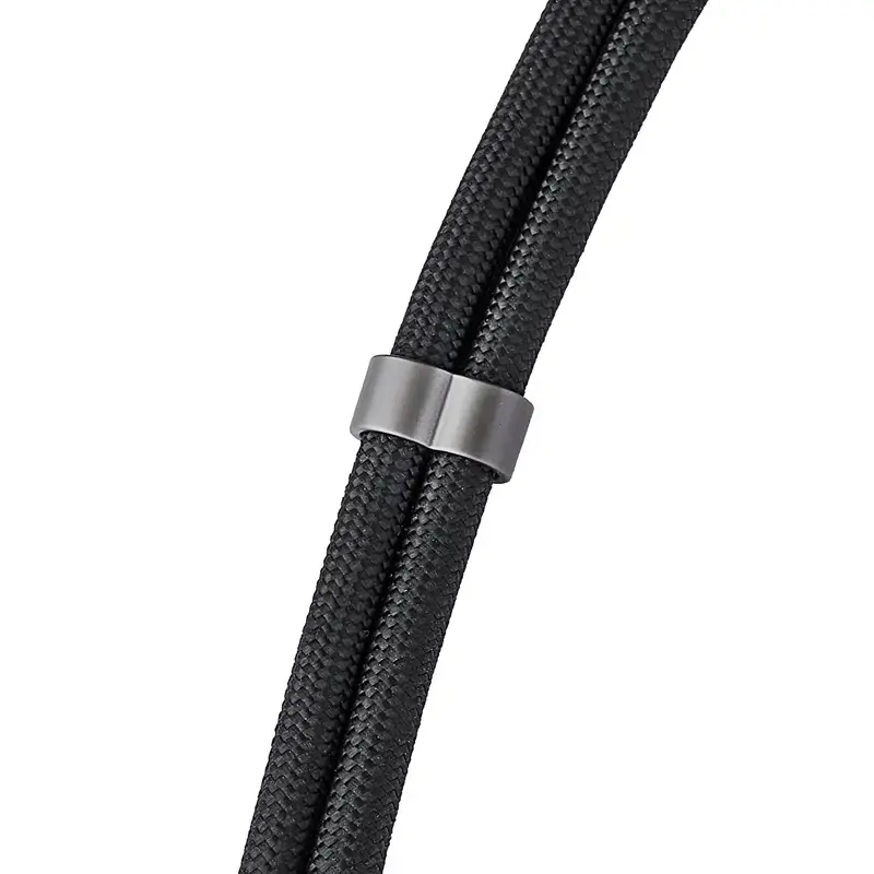 Cabo de pescoço para telefone com carregamento USB-C Intenso 60W carregamento rápido comprimento ajustável 1,65m nylon preto