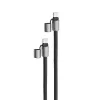 Cabo de pescoço para telefone com carregamento USB-C Intenso 60W carregamento rápido comprimento ajustável 1,65m nylon preto