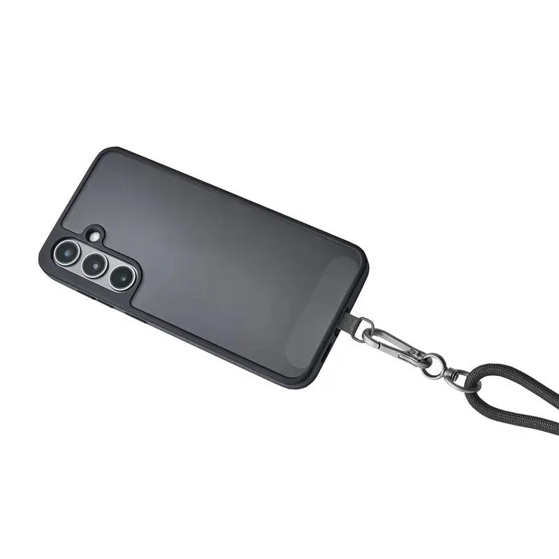 Cabo de pescoço para telefone com carregamento USB-C Intenso 60W carregamento rápido comprimento ajustável 1,65m nylon preto