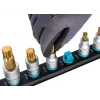 Conjunto de chaves de caixa Hazet 986-SR/8, conjunto de 8 peças chaves de caixa sextavadas curtas, 6–17 mm, preto