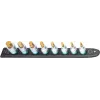 Conjunto de chaves de caixa Hazet 986-SR/8, conjunto de 8 peças chaves de caixa sextavadas curtas, 6–17 mm, preto