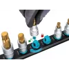 Conjunto de chaves de caixa Hazet 986-SR/8, conjunto de 8 peças chaves de caixa sextavadas curtas, 6–17 mm, preto