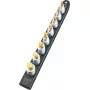 Conjunto de chaves de caixa Hazet 986-SR/8, conjunto de 8 peças chaves de caixa sextavadas curtas, 6–17 mm, preto