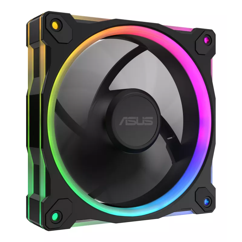 Ventoinha ASUS Prime MR120 ARGB Reverse preto 12 cm rolamento de deslizamento
