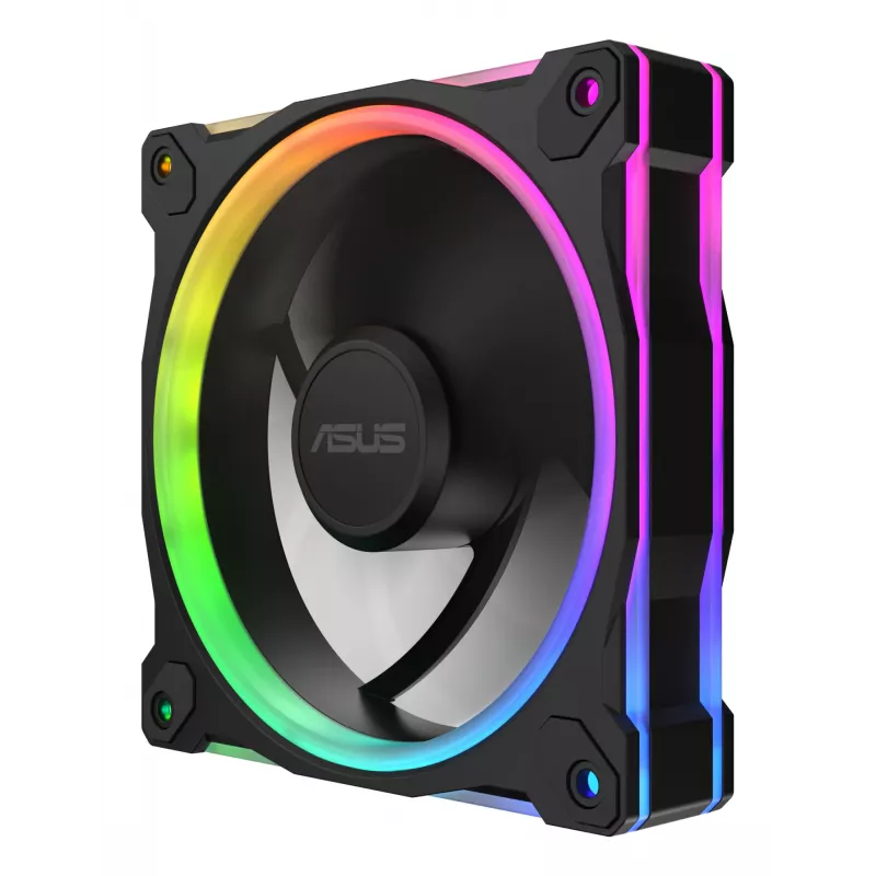 Ventoinha ASUS Prime MR120 ARGB Reverse preto 12 cm rolamento de deslizamento