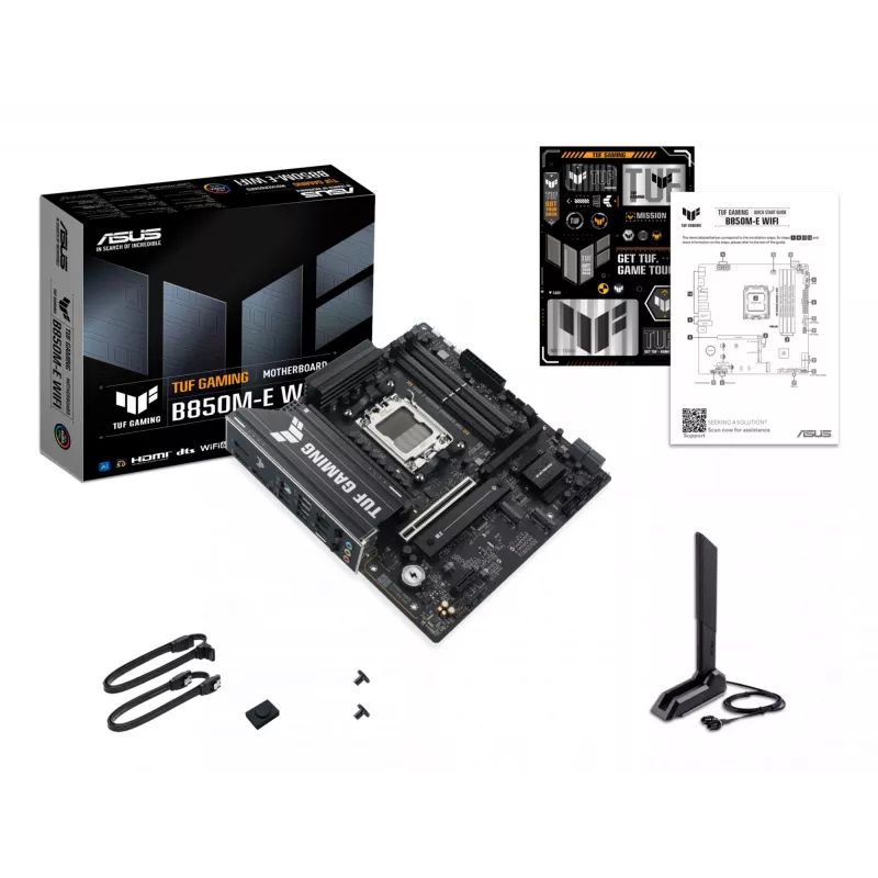 Placa-mãe ASUS TUF GAMING B850M-E WIFI AMD B850 Socket AM5 micro ATX