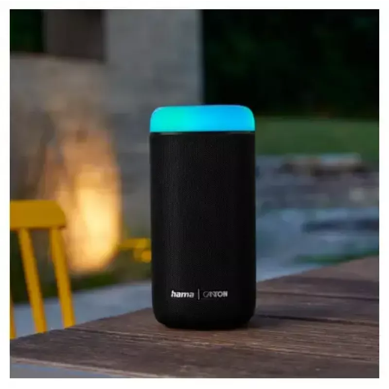 Altifalante Bluetooth CANTON Glow Pro da HAMA, preto, jack 3,5 mm, efeitos de luz LED