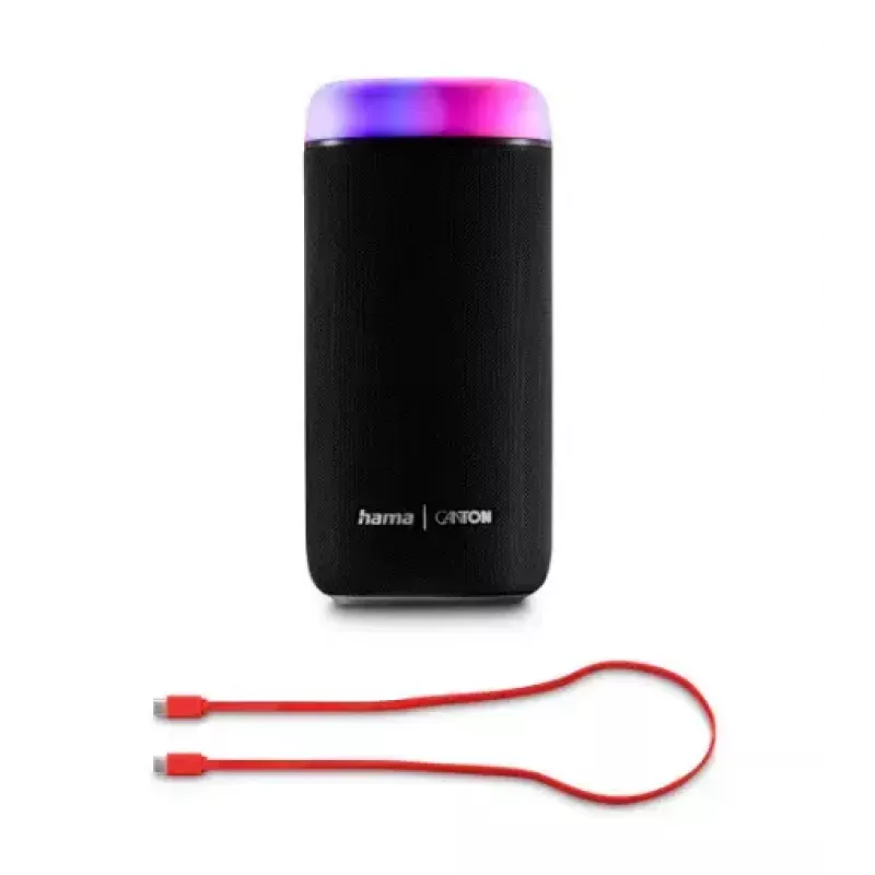Altifalante Bluetooth CANTON Glow Pro da HAMA, preto, jack 3,5 mm, efeitos de luz LED