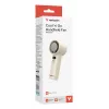 Ventilador de mão Verbatim Cool’n’Go IceTouch branco/prateado, prateado, branco, 1 ventoinha, ventilador de mão, 1 unid., 8 W, iões de lítio (Li-Ion)