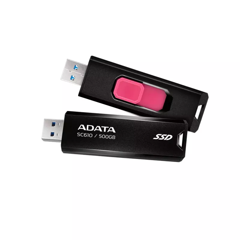 Pen drive ADATA SC610 500 GB USB Type-A 3.2 Gen 2 (10 Gbit/s) 550/500 MB/s, preto