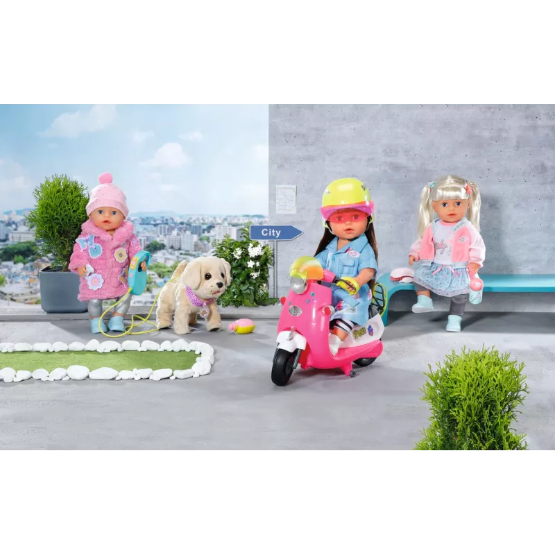 Conjunto de roupa para boneca BABY born Conjunto de casaco rosa 43 cm dobrável