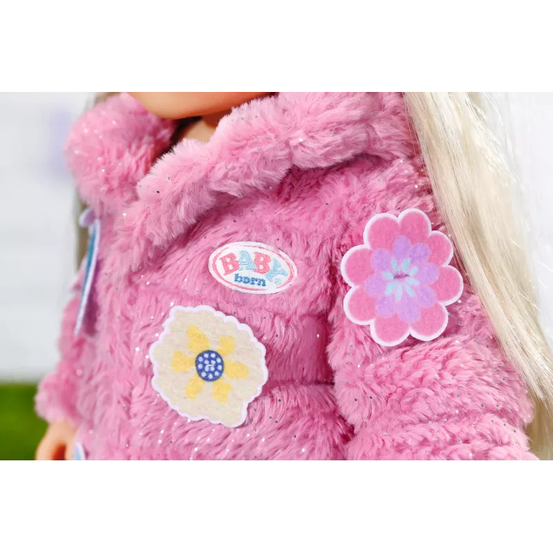 Conjunto de roupa para boneca BABY born Conjunto de casaco rosa 43 cm dobrável