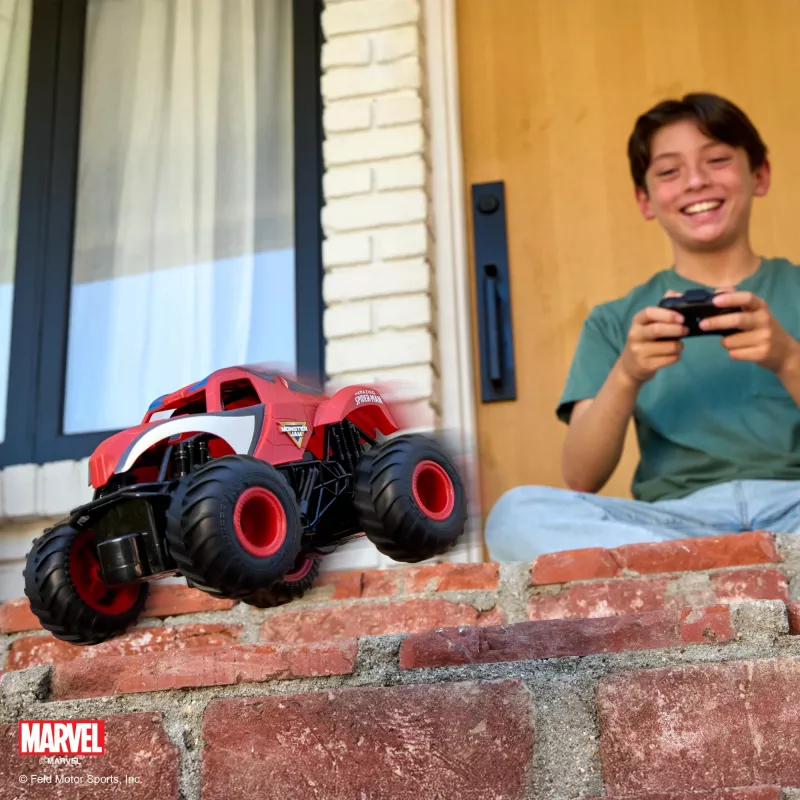 Monster Jam, Marvel The Amazing Spider-Man carro monstro RC, escala 1:24, brinquedo para rapazes e raparigas a partir dos 4 anos