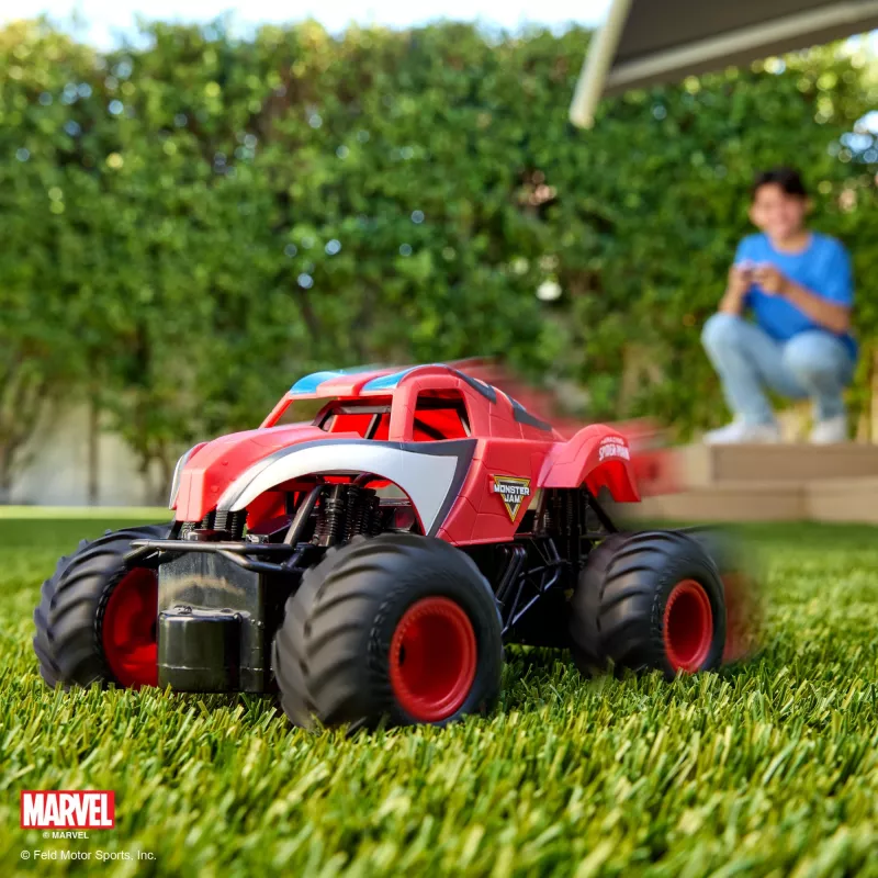 Monster Jam, Marvel The Amazing Spider-Man carro monstro RC, escala 1:24, brinquedo para rapazes e raparigas a partir dos 4 anos