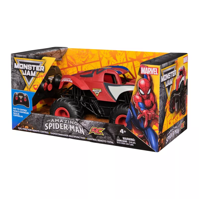 Monster Jam, Marvel The Amazing Spider-Man carro monstro RC, escala 1:24, brinquedo para rapazes e raparigas a partir dos 4 anos