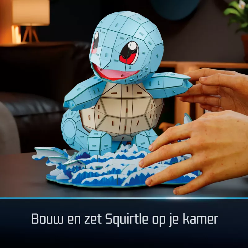 4D Build, kit de montagem de modelo 3D Pokémon Squirtle, figura Pokémon, coleção Kanto Primeiro Parceiro, decoração de secretária, 180 peças, a partir dos 12 anos