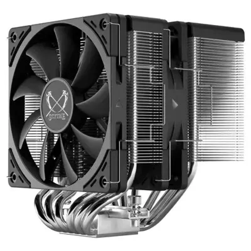 Scythe Fuma 3 SCFM-3000 cooler de ar para CPU, torre dupla, 120 mm, 114,89 m³/h, 300-1500 rpm, preto