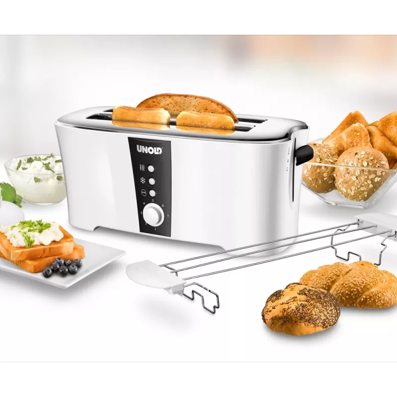 Torradeira Unold Design Dual 4 fatias 1350 W preto branco