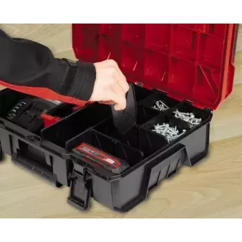 Caixa de peças pequenas Einhell E-Case S-F Polipropileno Preto Vermelho 42x28x9,5 cm