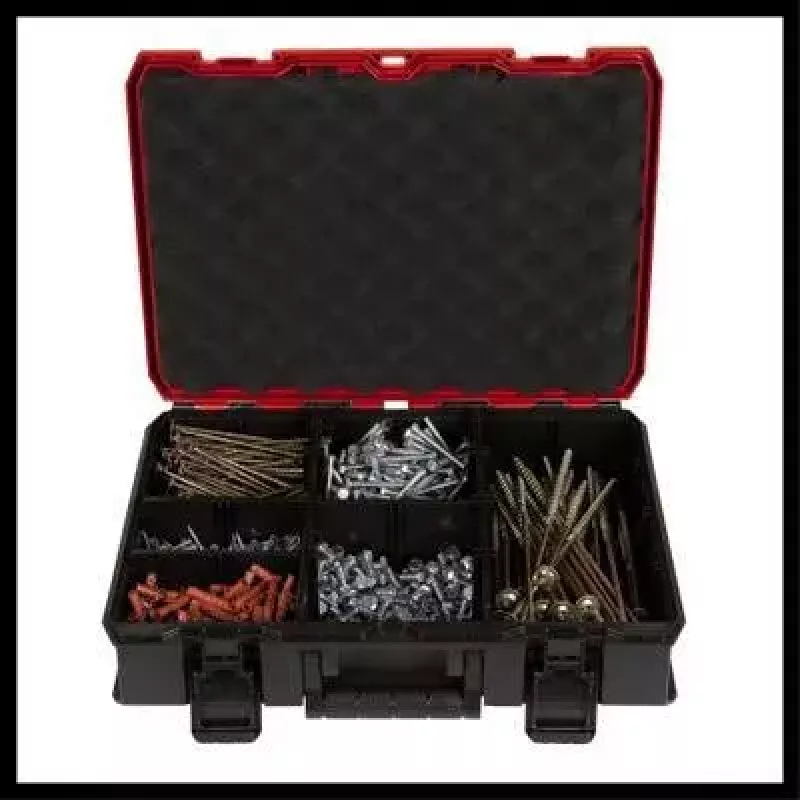 Caixa de peças pequenas Einhell E-Case S-F Polipropileno Preto Vermelho 42x28x9,5 cm