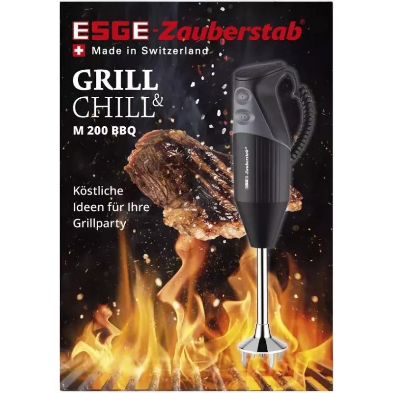 ESGE M 200 BBQ 10 L Varinha mágica 200 W Preto, Cromado